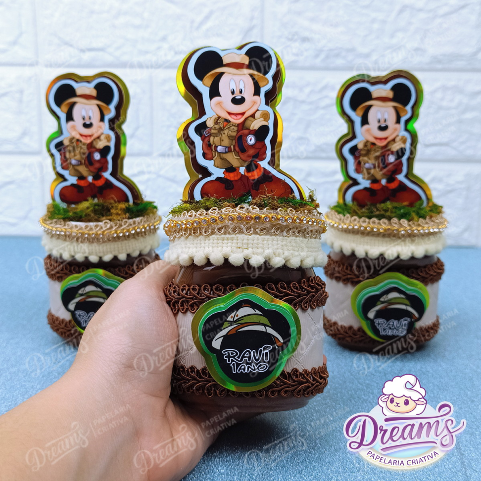 Kit com 10 Potes de Nutella 140 g Personalizados de Luxo – Mickey Safari - #4