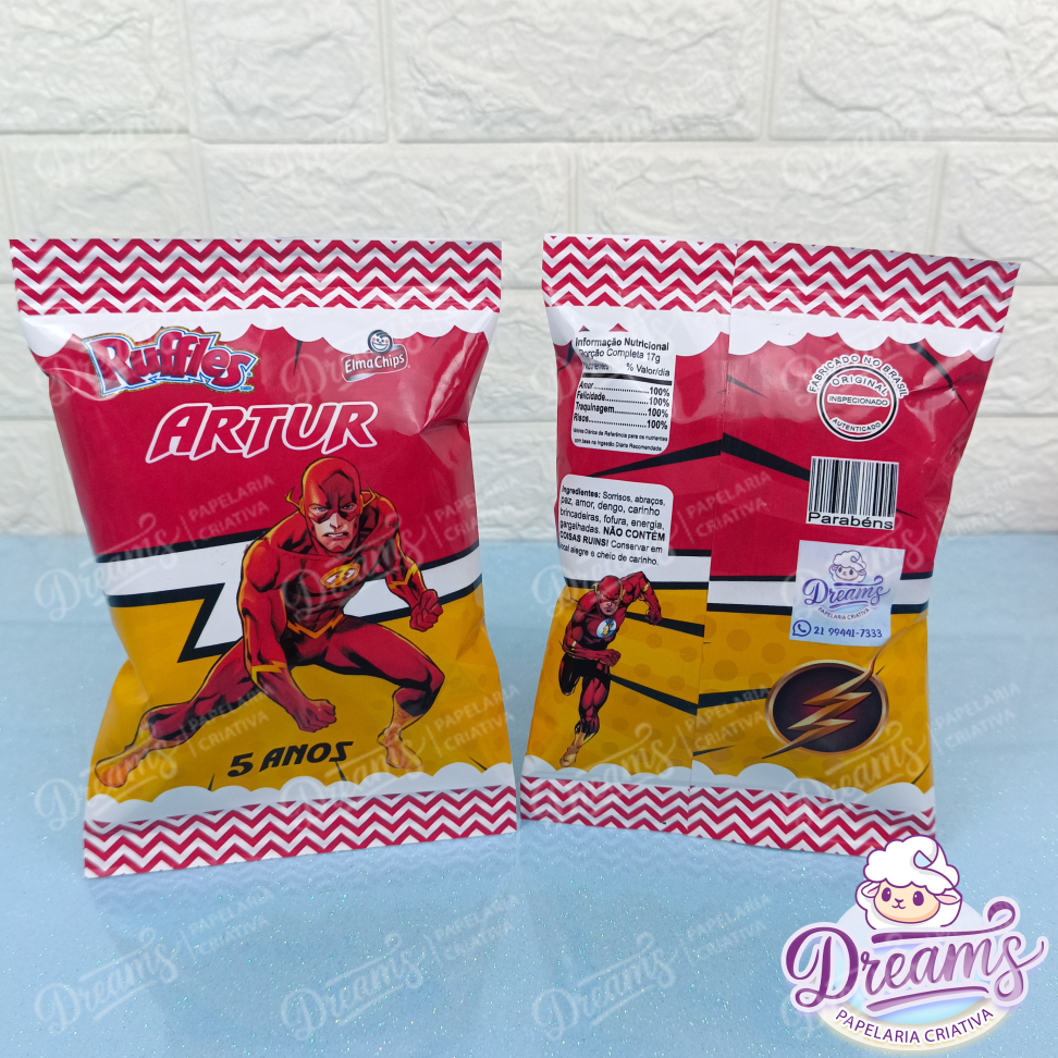 Kit com 20 Pacotes de Batata Ruffles 17 g Personalizados – Flash
