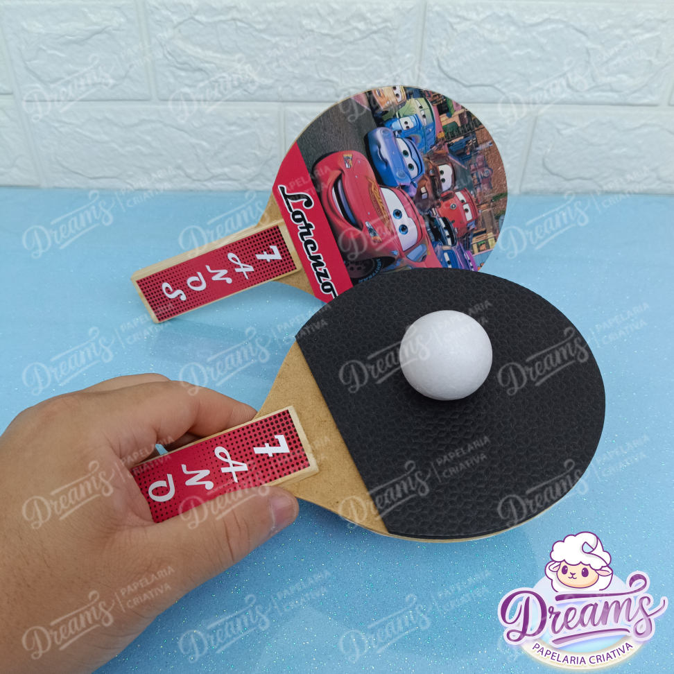 20 Raquetes de Ping Pong Personalizadas Carros