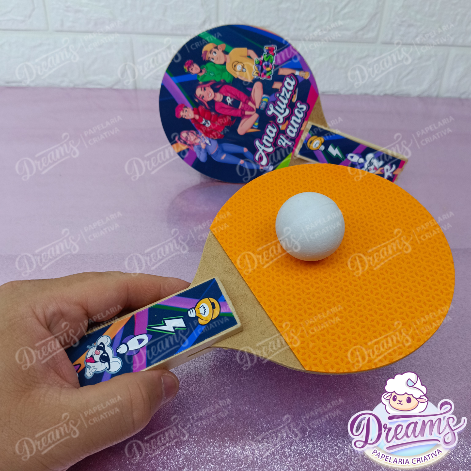 20 Raquetes de Ping Pong Personalizadas Dos Rosa