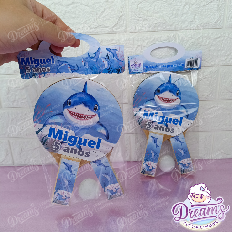 20 Raquetes de Ping Pong Personalizadas Baby Shark - #5