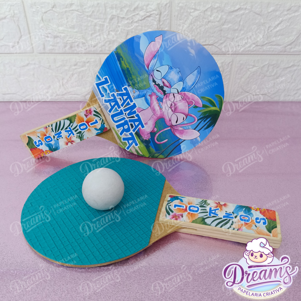 20 Raquetes de Ping Pong Personalizadas Stitch