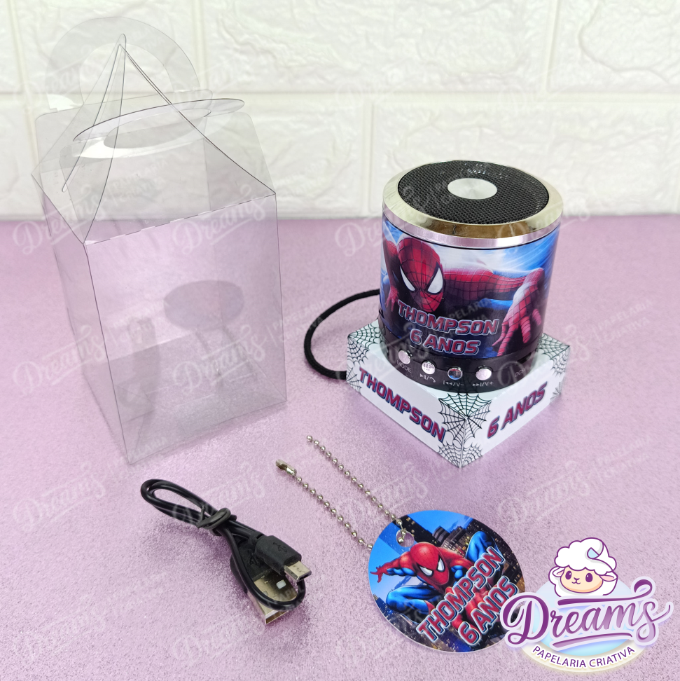 Kit com 20 Caixas de Som Bluetooth 887 Personalizadas – Homem-Aranha