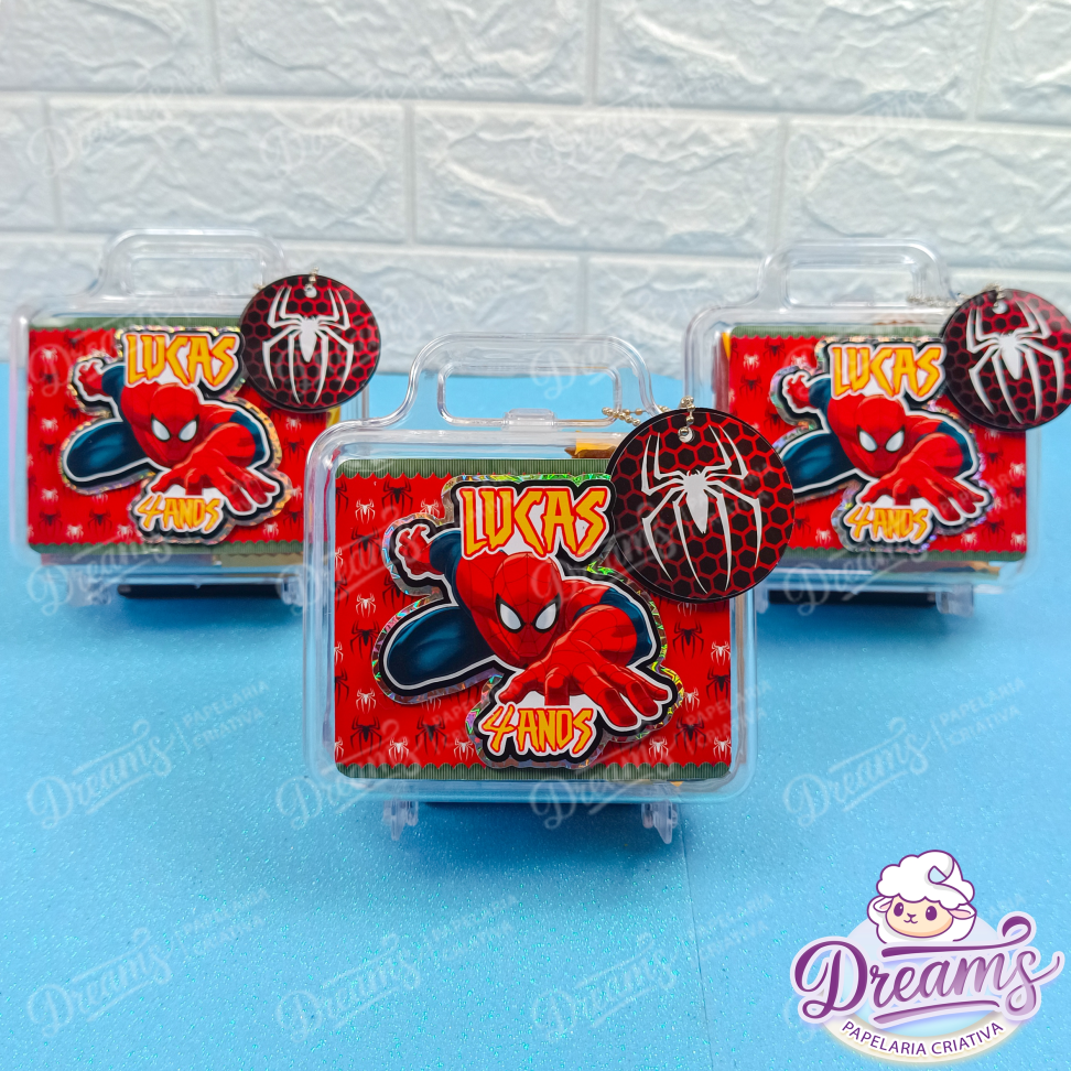 Kit com 10 Maletinhas de Lanche Personalizadas – Homem-Aranha