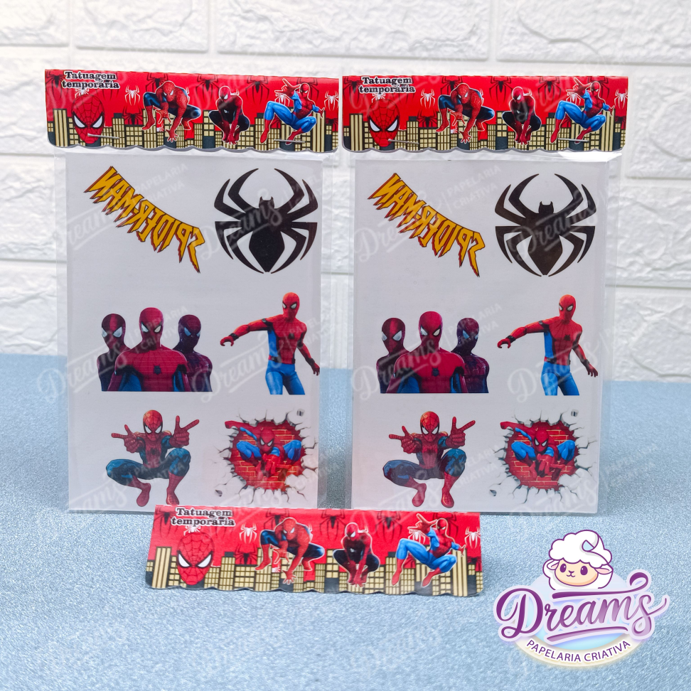 Kit com 20 Cartelas de 12 Tatuagens Temporárias – Homem-Aranha - #3
