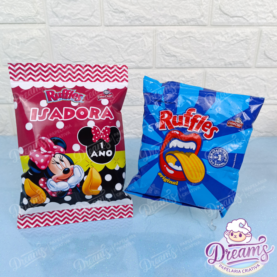 Kit com 20 Pacotes de Batata Ruffles 17 g Personalizados – Minnie - #4