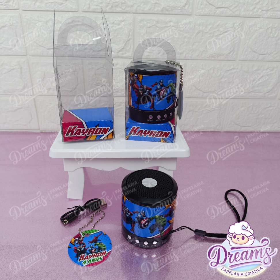 Kit com 20 Caixas de Som Bluetooth 887 Personalizadas – Vingadores