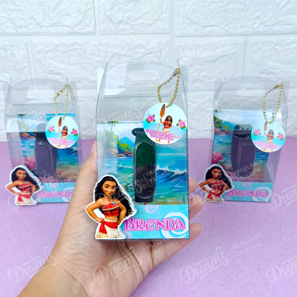 Kit com 10 Relógios Digitais Personalizados – Moana