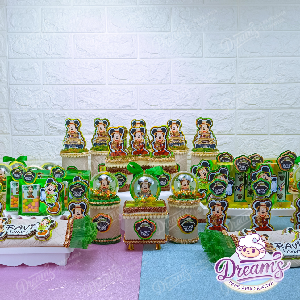 Kit Dreams Ultra com 40 Itens Personalizados – Mickey Safari - #14