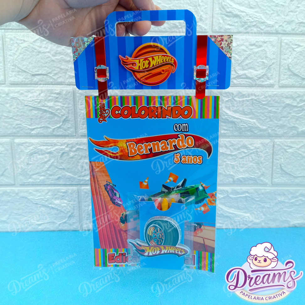 Kit com 20 Revistas de Colorir, Giz de Cera e Adesivos de Luxo – Hot Wheels - #8