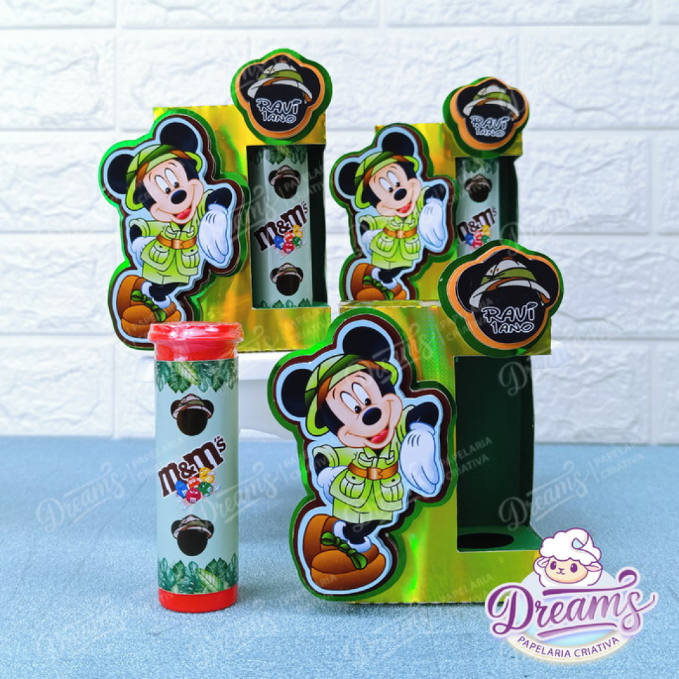 Kit com 12 Caixas de Luxo com M&M's 30 g – Mickey Safari