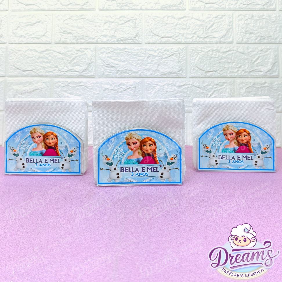 Kit com 10 Porta-Guardanapos Acrílicos Personalizados – Frozen - #3
