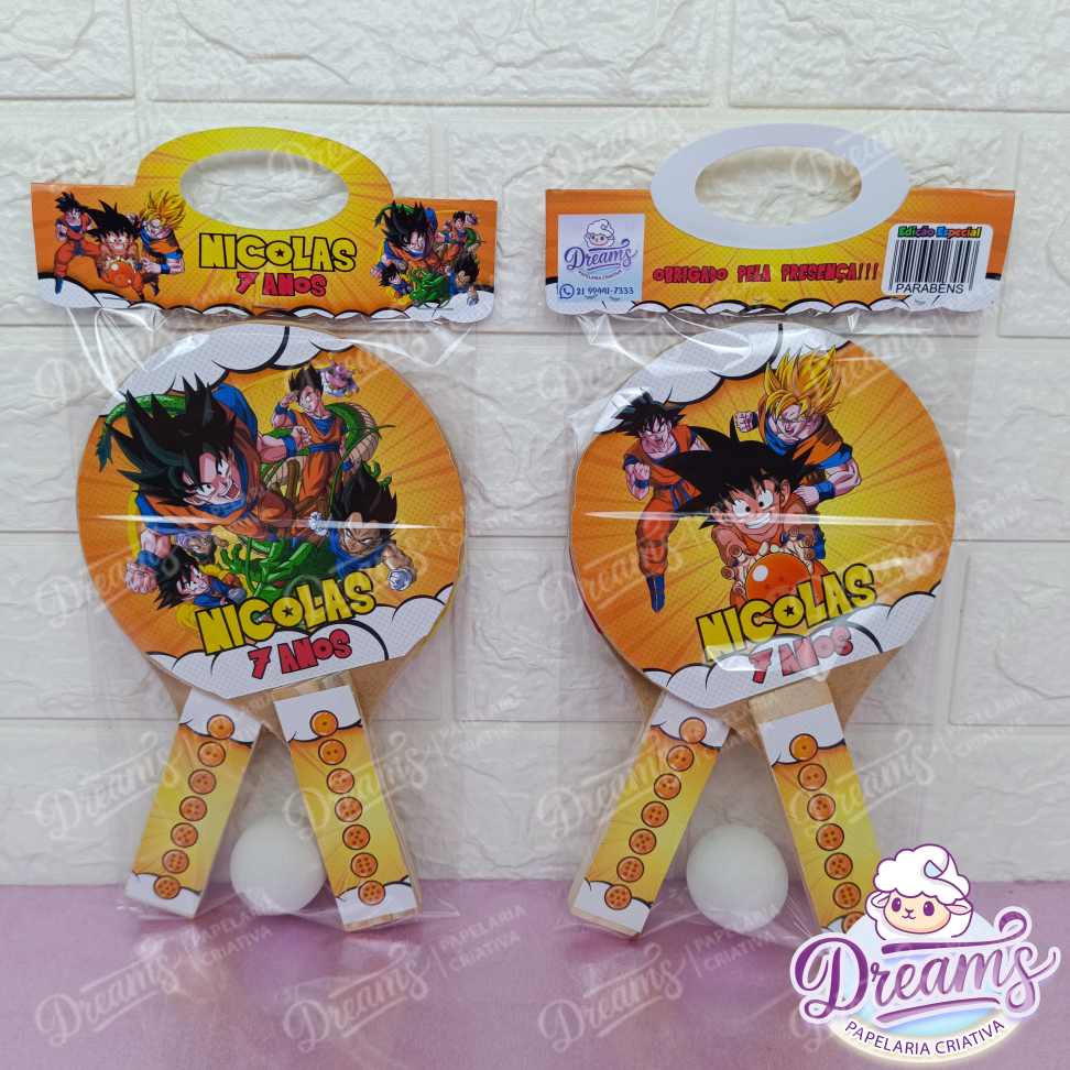 20 Raquetes de Ping Pong Personalizadas Dragon Ball - #6