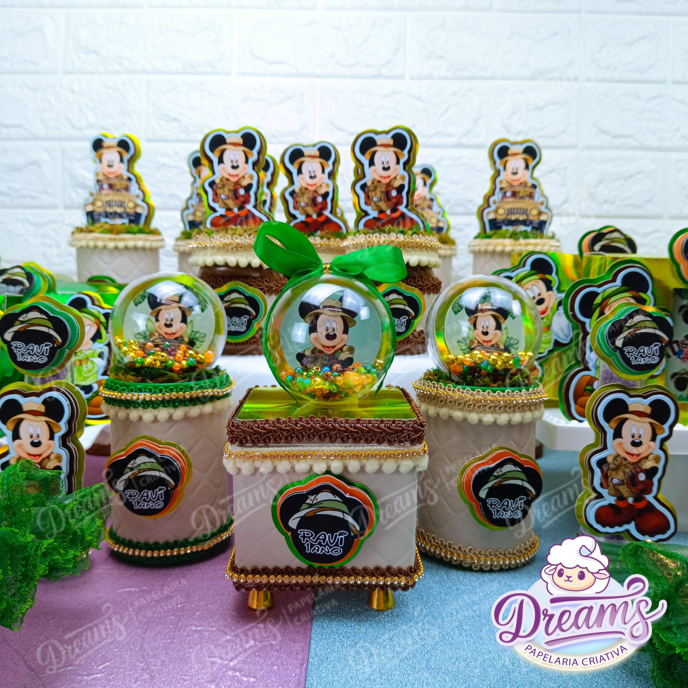Kit Dreams Ultra com 40 Itens Personalizados – Mickey Safari - #9