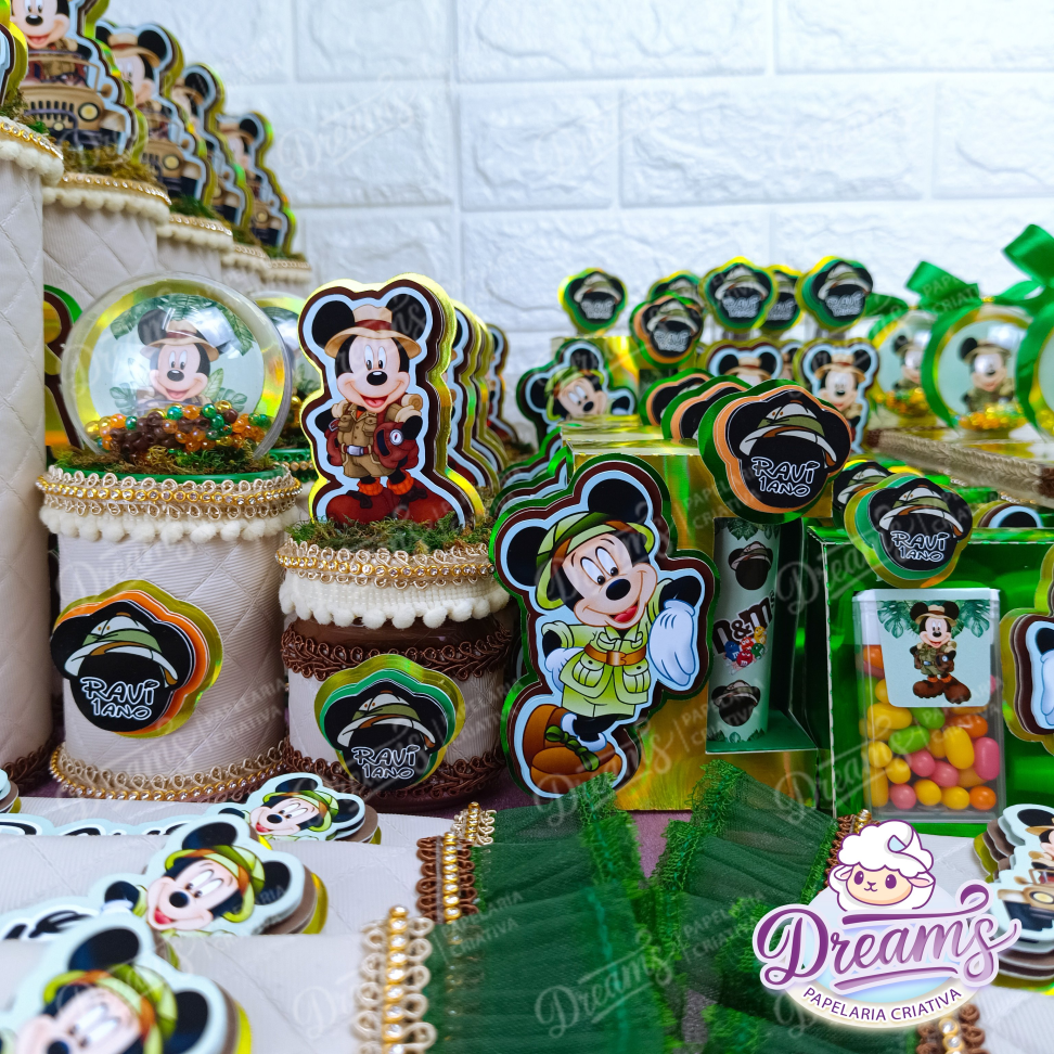 Kit Dreams Ultra com 40 Itens Personalizados – Mickey Safari - #8