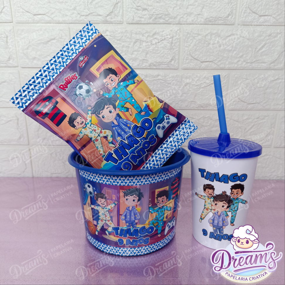 Kit com 20 Cineminhas: Balde, Copo 480 ml e Ruffles 17 g – Thago