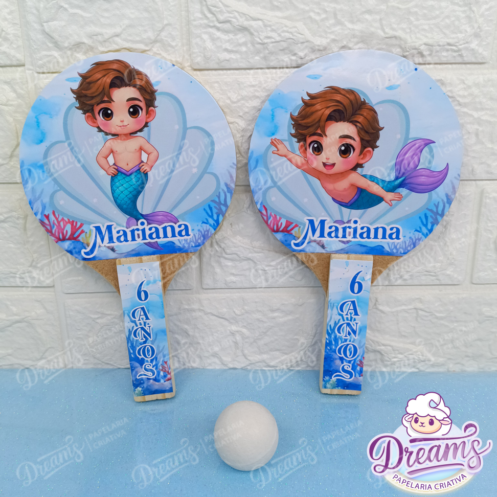 20 Raquetes de Ping Pong Personalizadas Sereia - #9