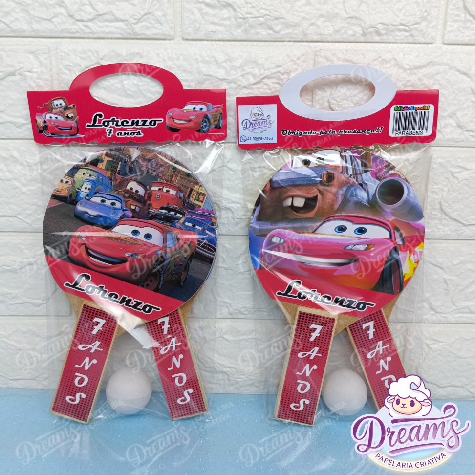 20 Raquetes de Ping Pong Personalizadas Carros - #3