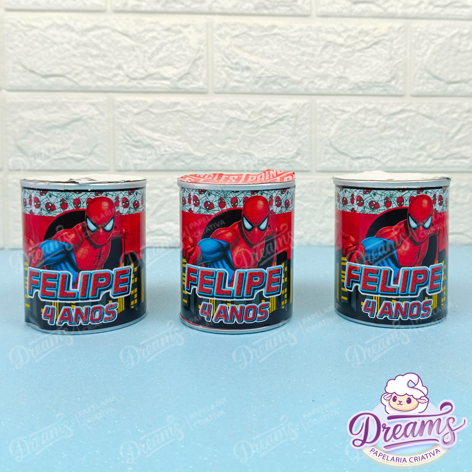 Kit com 20 Rótulos para Lata de Batata Pringles – Homem-Aranha - #3