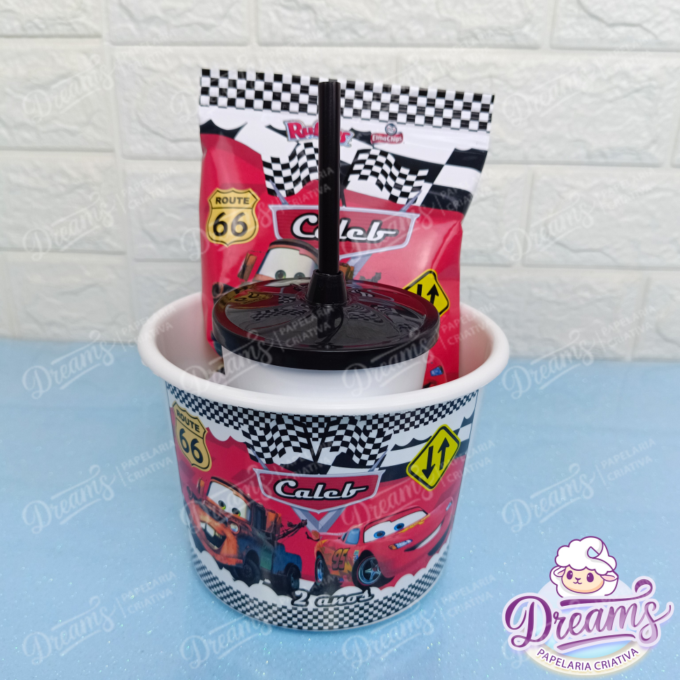 Kit com 20 Cineminhas: Balde, Copo 480 ml e Ruffles 17 g – Carros - #3