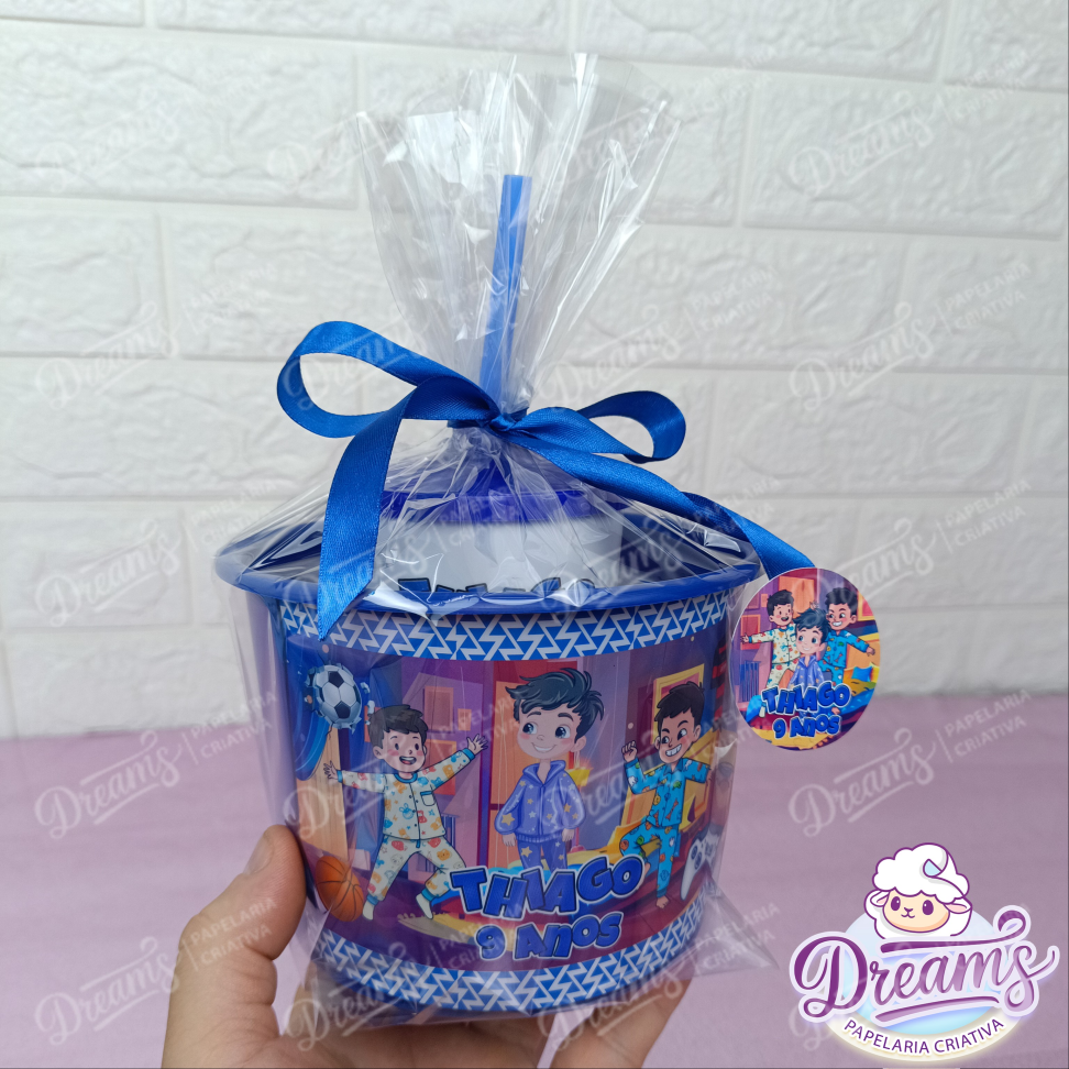 Kit com 10 Cineminhas: Copo 480 ml e Balde de 1,5 Litro – Festa do Pijama - #6