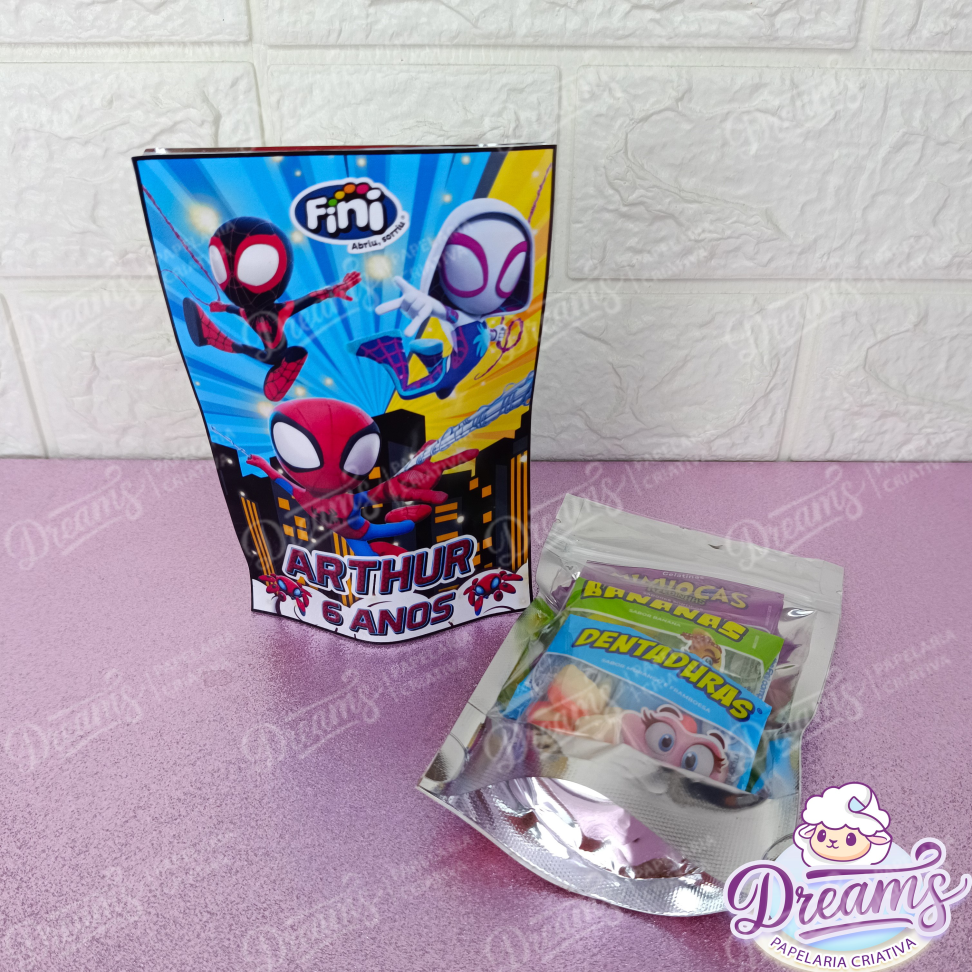 Kit com 12 Saquinhos Zip Lock 10 × 15 cm com Fini – Spidey e Seus Amigos - #5