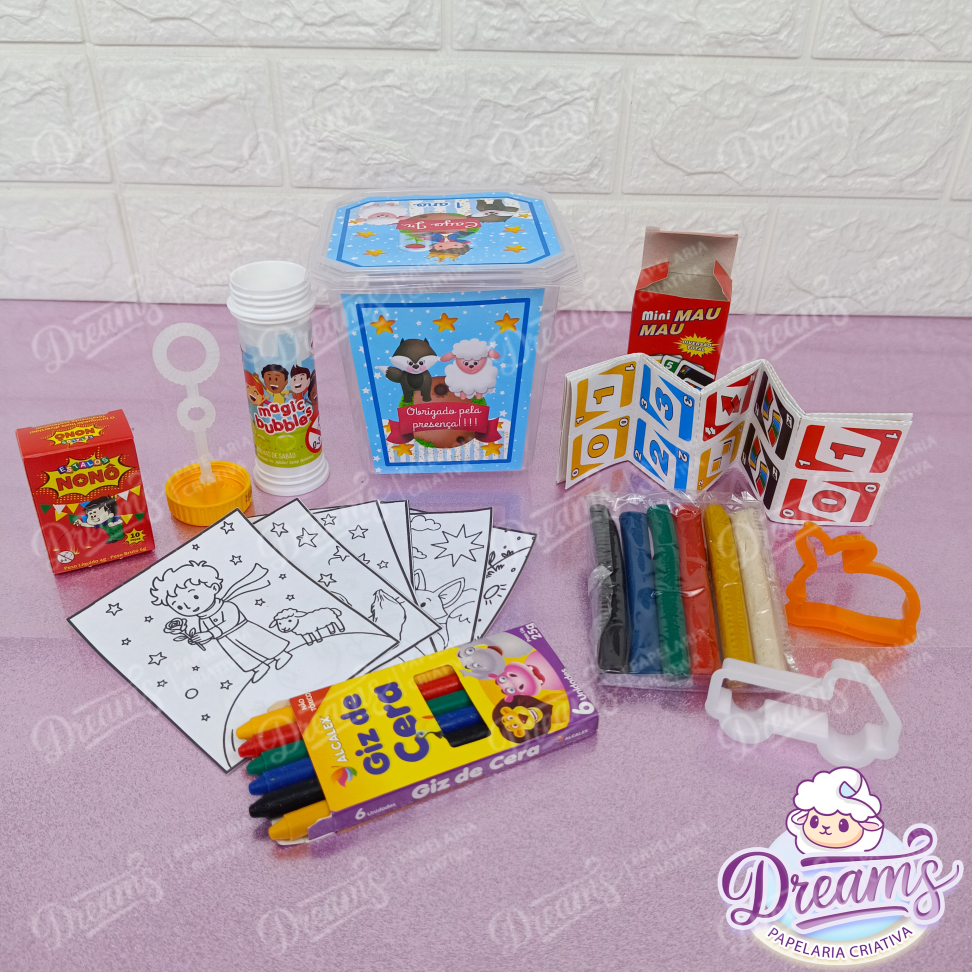 Kit com 20 Potes Diversão 750 ml Personalizados – Pequeno Príncipe