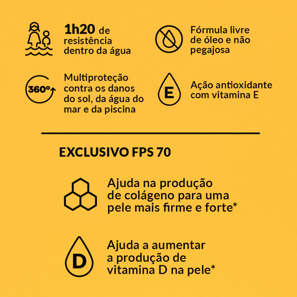 Protetor Solar Fps 70 Rosto e Corpo 120g - #3