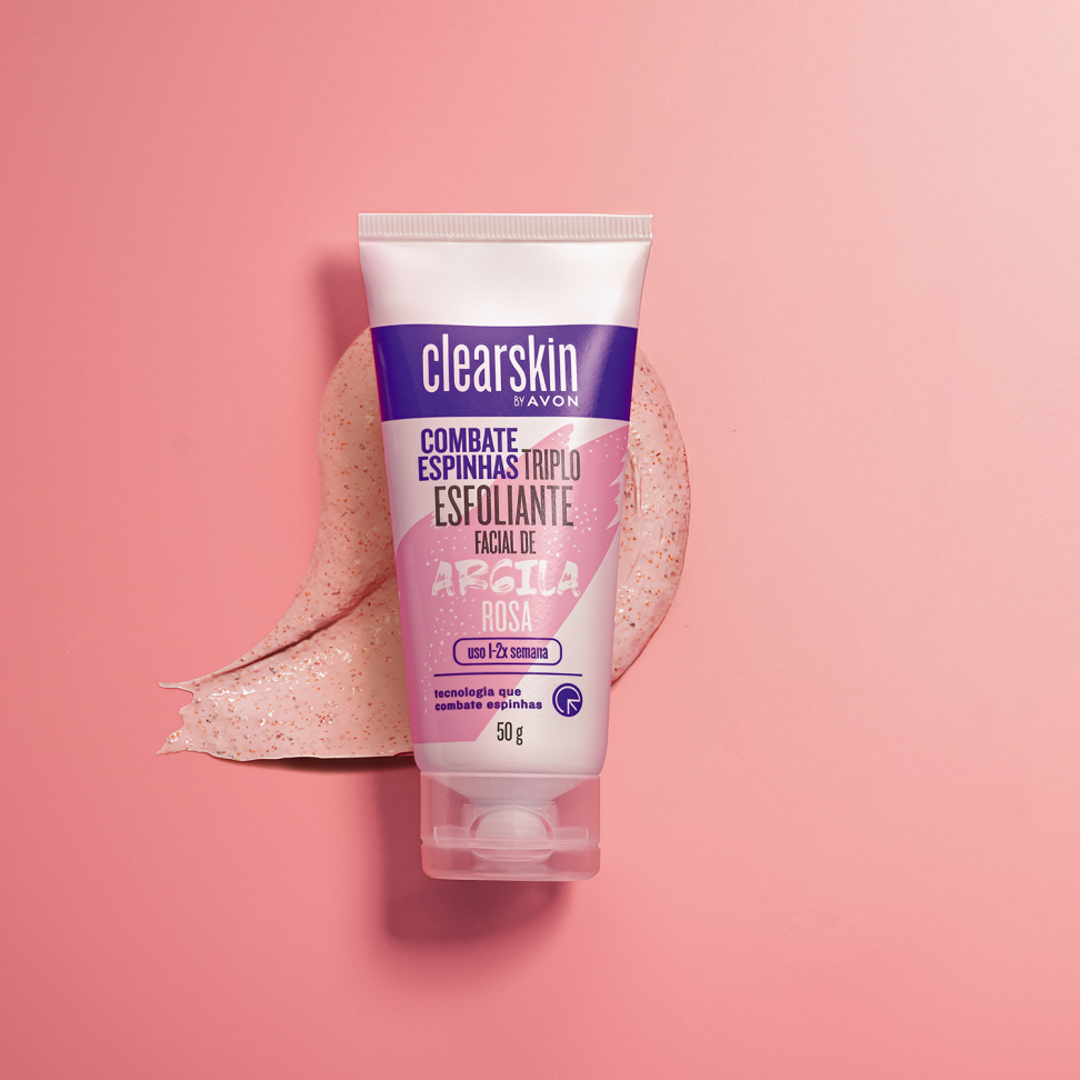 Triplo Esfoliante Argila Rosa Clearskin 50g