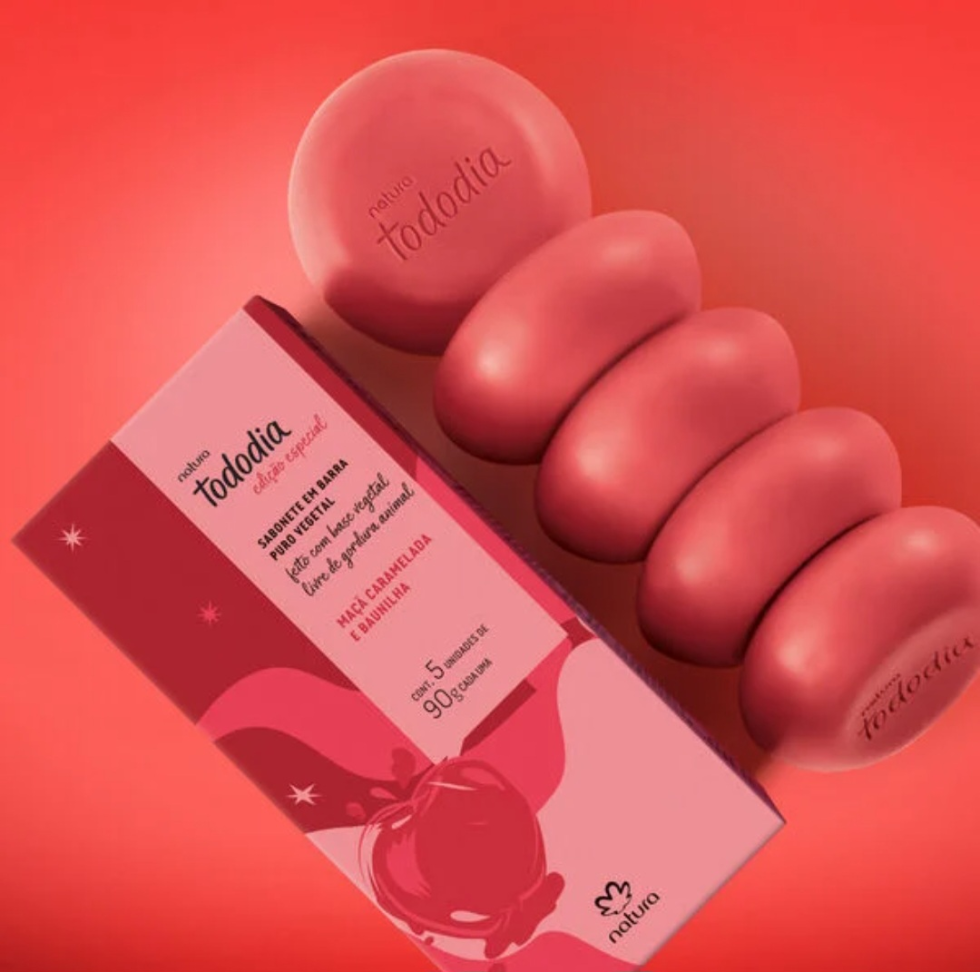 Sabonete Barra Maçã Caramelada e Baunilha Tododia 5 unid