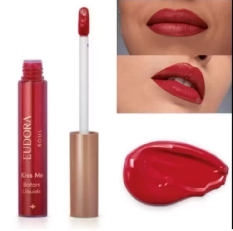 Batom Líquido Vermelho Turbinado Semi Matte