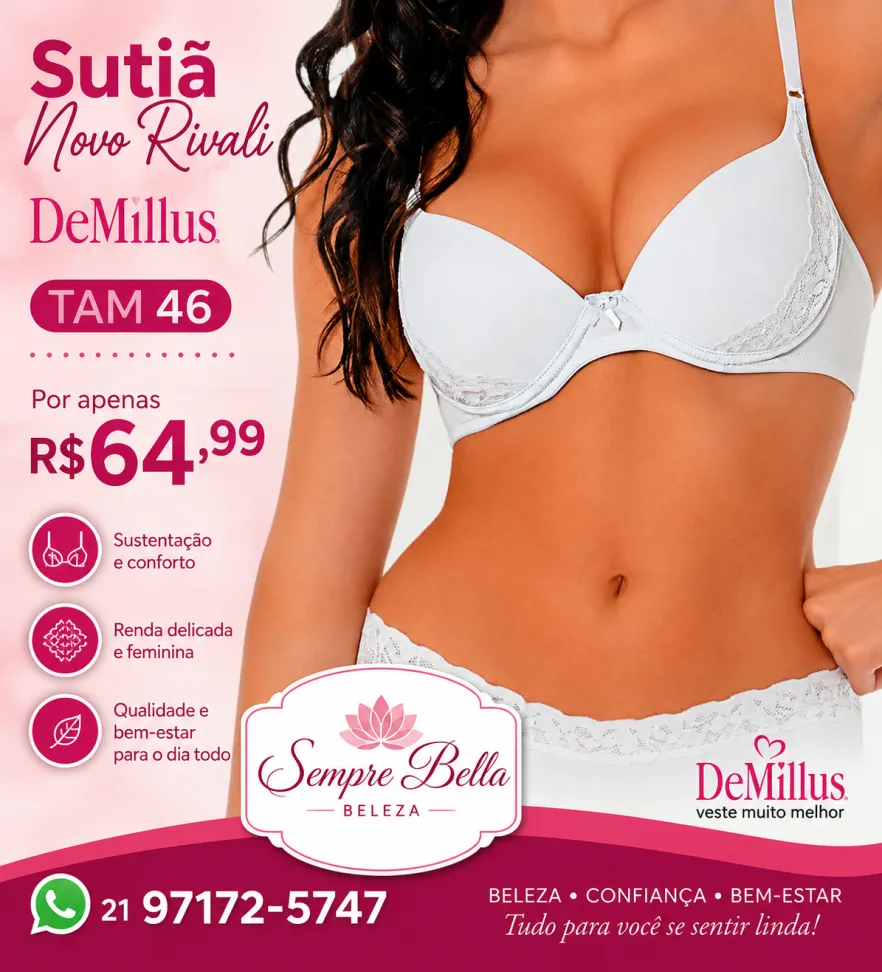 Sutiã Novo Rivali Branco Tam 46