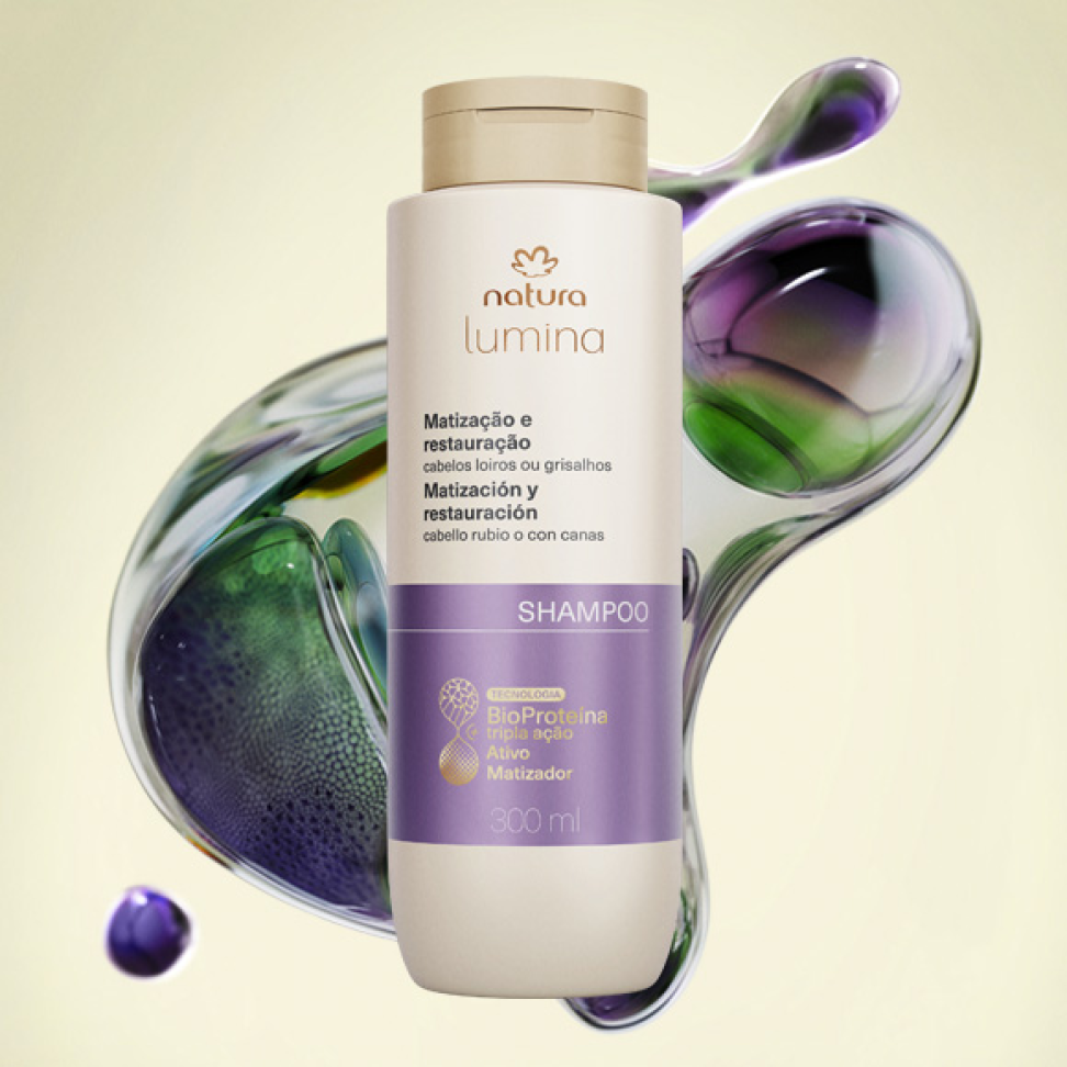Shampoo Matizador e Restaurador Lumina 300ml ( Loiros e grisalhos) - #3