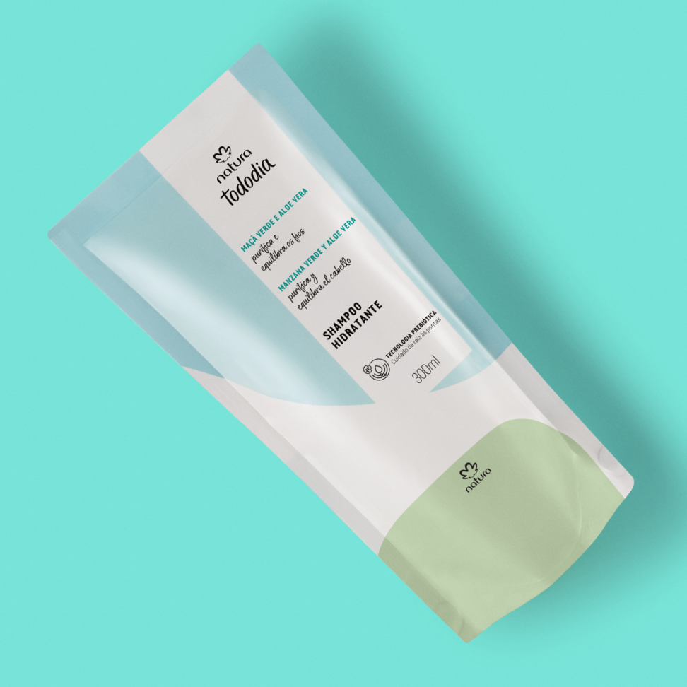 Refil Shampoo Maçã Verde e Aloe Vera Tododia 300ml