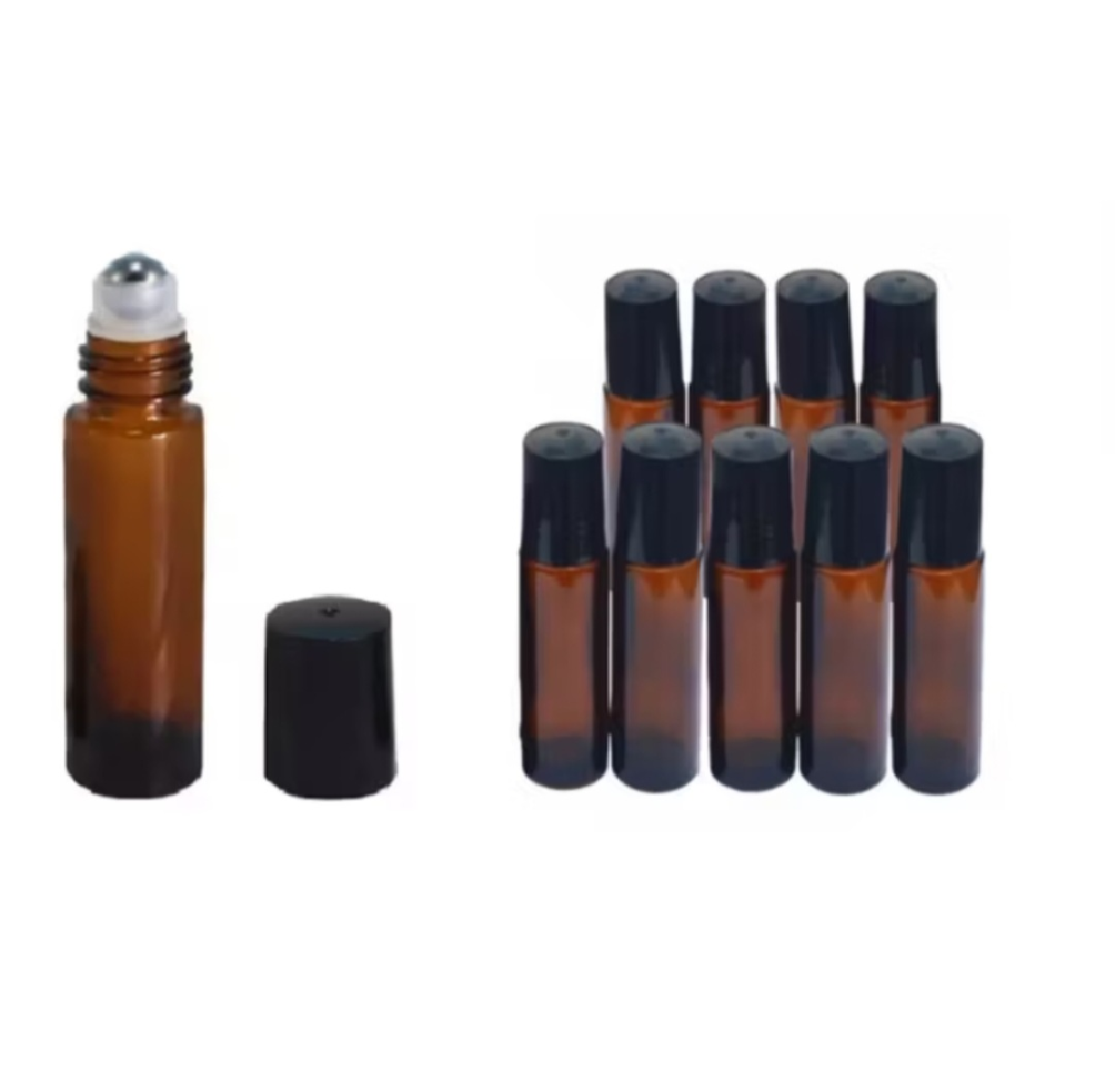 Frasco Roll-on vidro p Óleos Essenciais 10ml