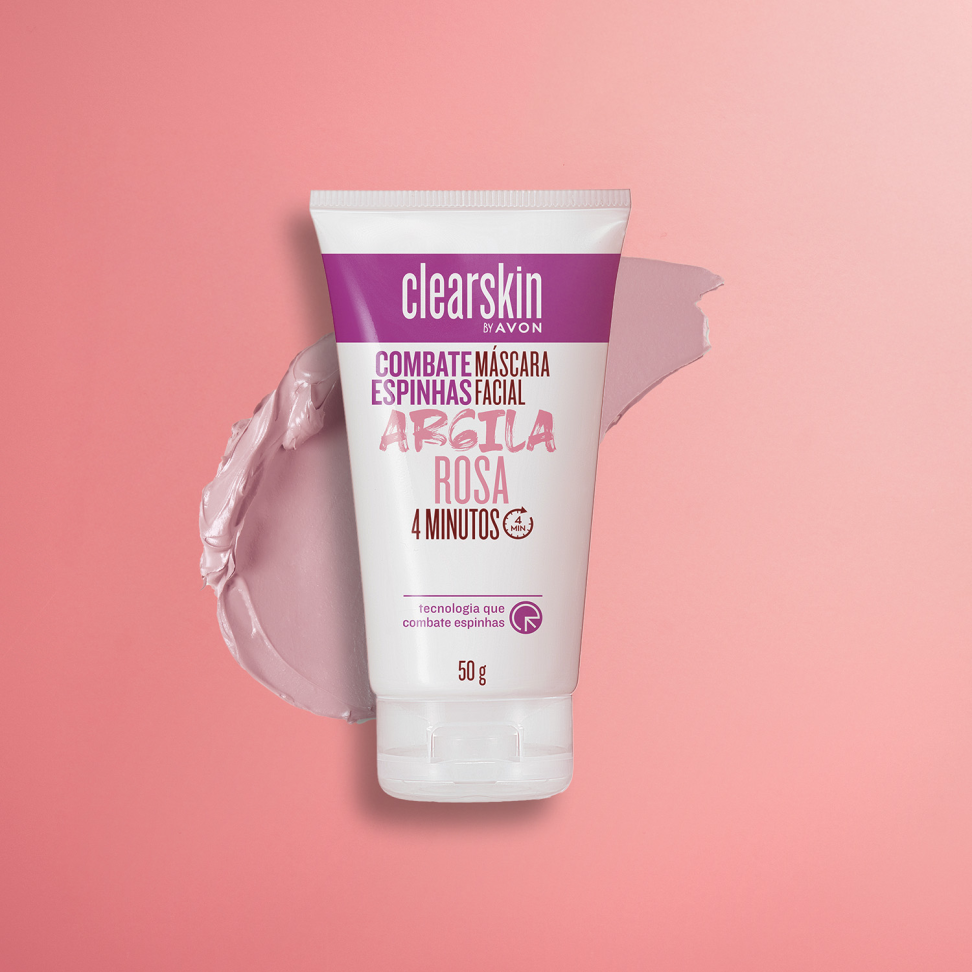 Máscara Facial Argila Rosa Clearskin 50g