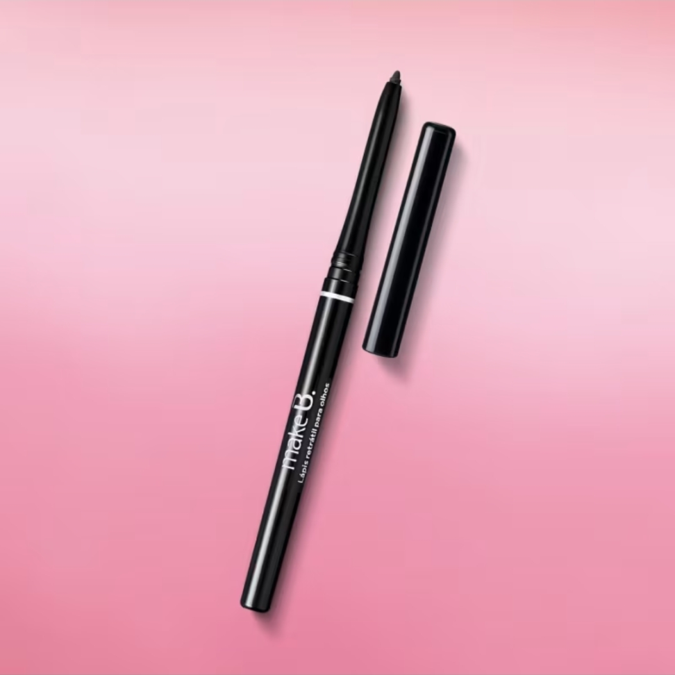 Lápis Retrátil Delineador Preto a prova d’água Make B
