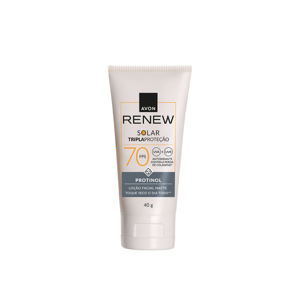 Renew Solar tripla proteção Fps 70 + Protinol 40g