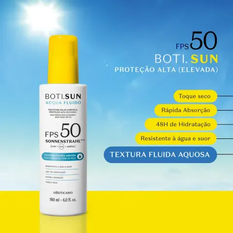 Protetor Solar Corporal Spray Acqua Fluido Fps 50 180ml