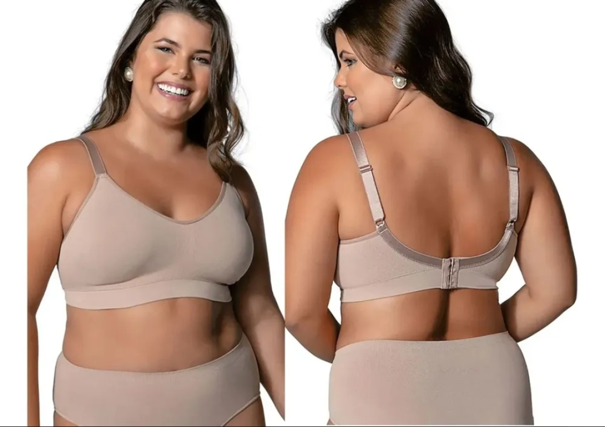 Sutiã Reforço Ultraleve Plus Bege Rosado - (veste 48 ao 52)