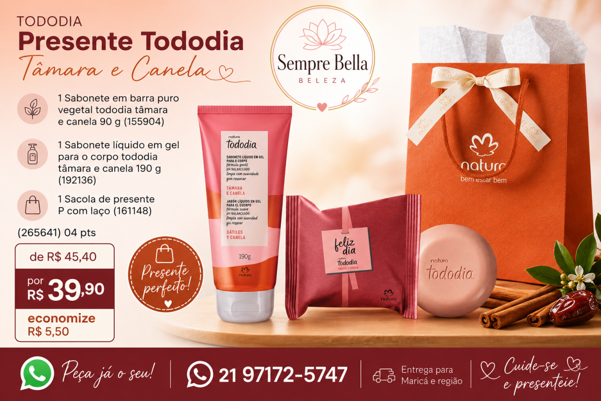 Kit Tâmara e Canela Tododia