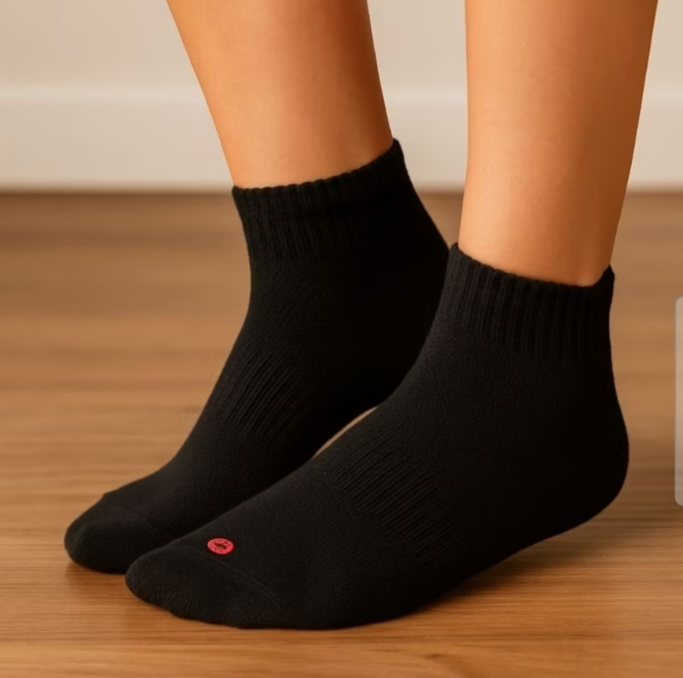 Kit Meia Dantelle Cano Curto Preta - 3 Pares (veste 34 ao 39)
