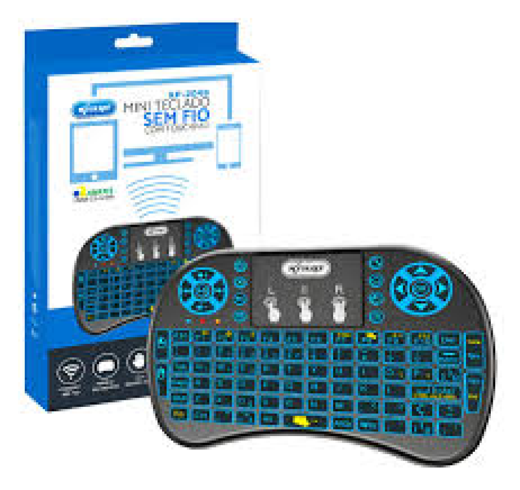 Mini Teclado Bluetooth Alcance de 10 Metros para Tv Box e Game e Tablets - #1