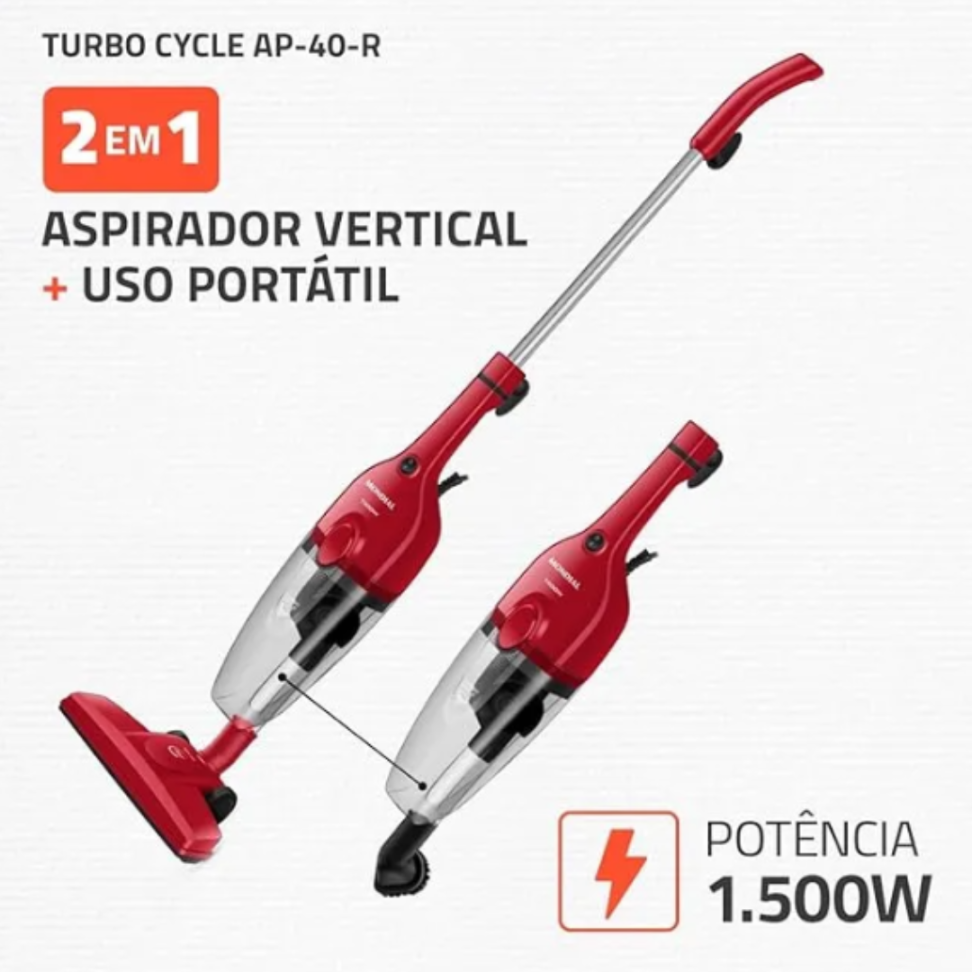Aspirador de Pó Turbo Cycle, Mondial, 1500W - AP-40-R - #1