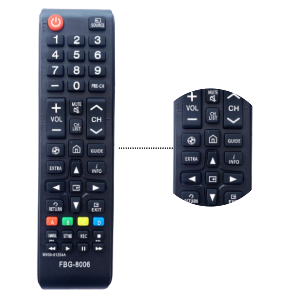Controle Remoto Compatível com Tv Samsung 4K Smart FBG-8006 - #1