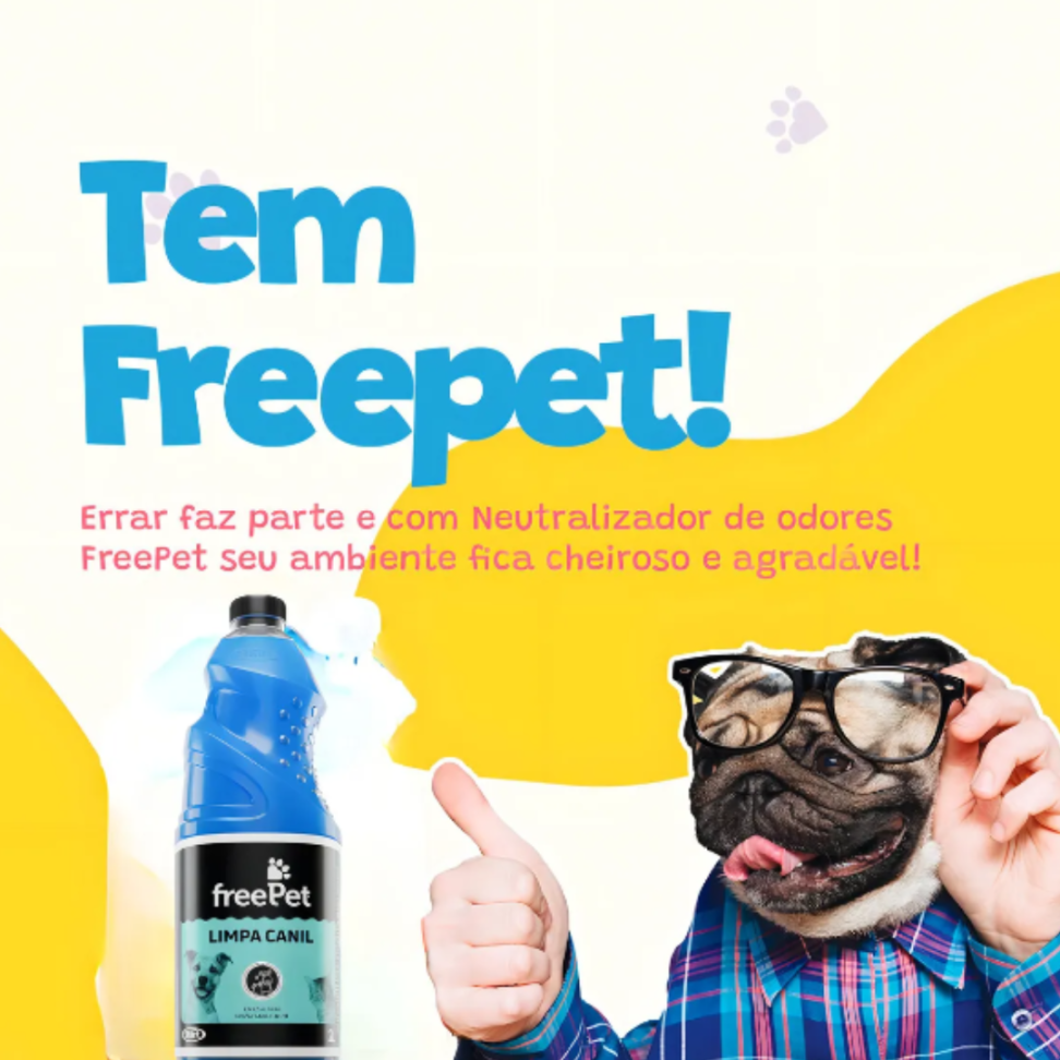 Limpa Canil Tira Cheiro De Urina Xixi E Cocô Free Pet 2l - #1
