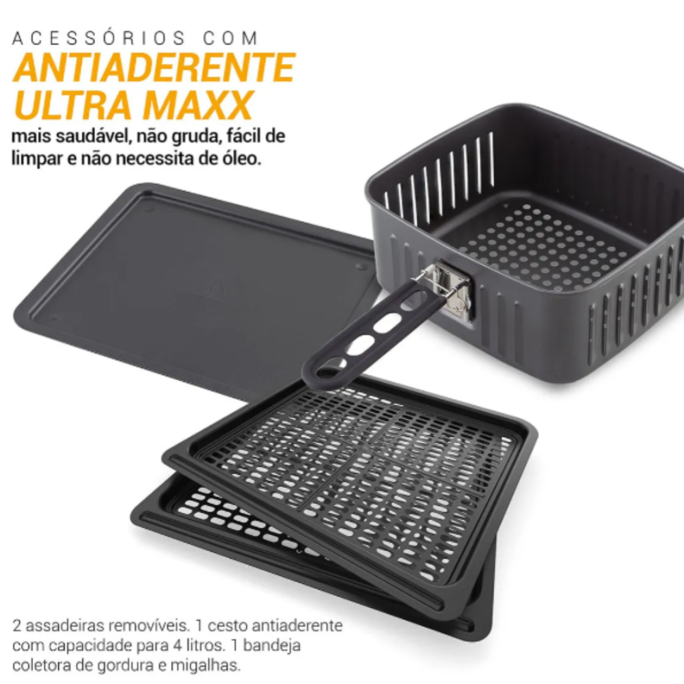 Fritadeira Elérica Air Fryer Oven Philco Pfr2200 12 litros 4 Em 1 1800w Cor Preta - #4