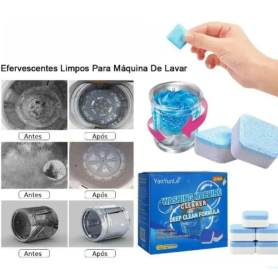 Pastilha Tablete Limpeza Máquina Lavar Roupa Louça Kit 12 Un - #6