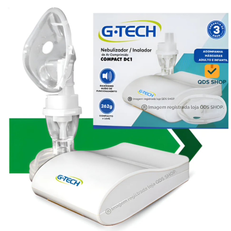 Inalador Nebulizador Compressor Infantil Adulto Bivolt Leve Branco - #1