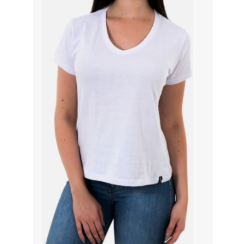 Kit 5 Camisetas Feminina Babylook Básica Algodão Gola V By Zaroc - #4